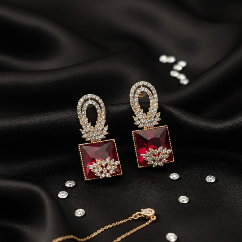 Regal Ruby Square Drops