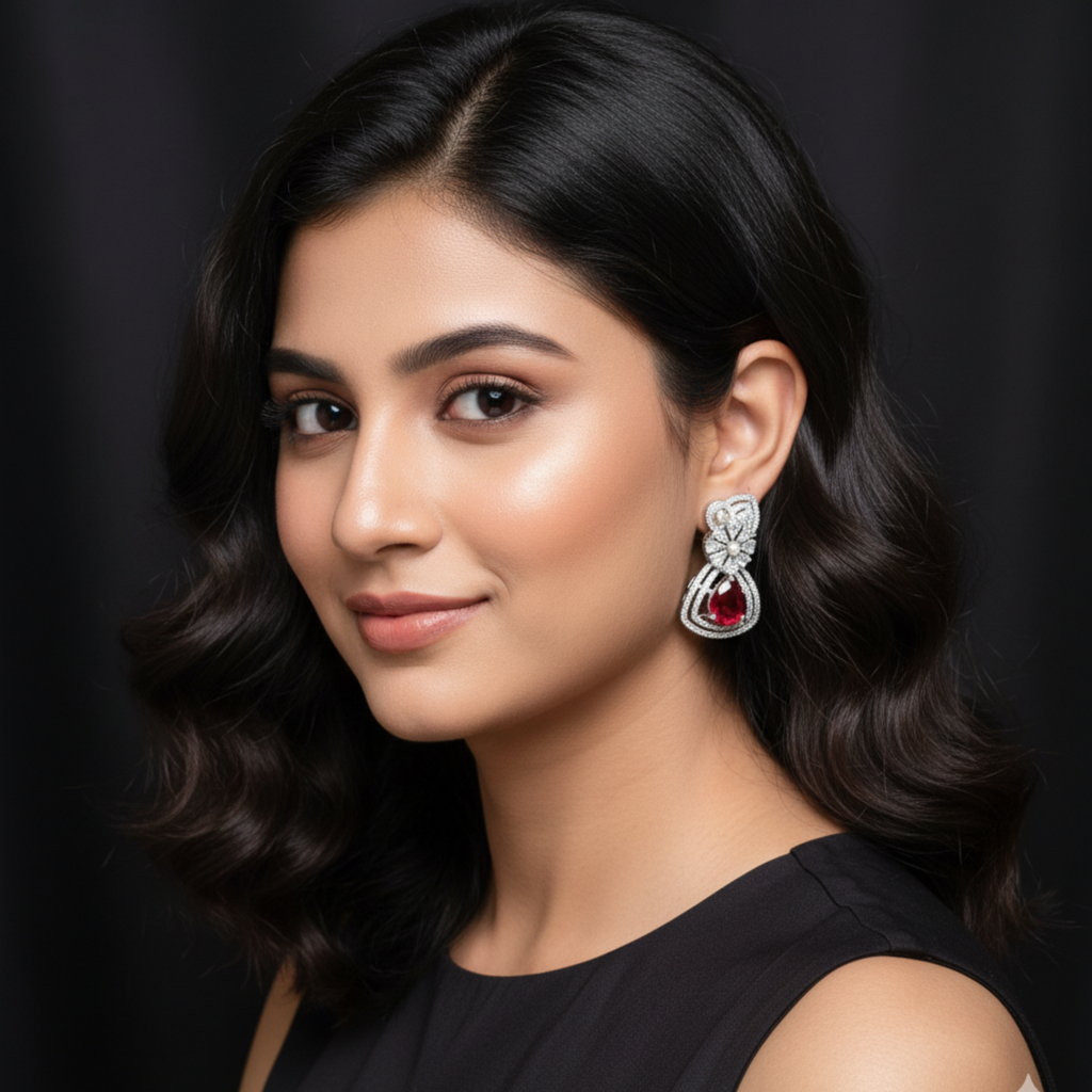 Elegant Gem Drops Earrings