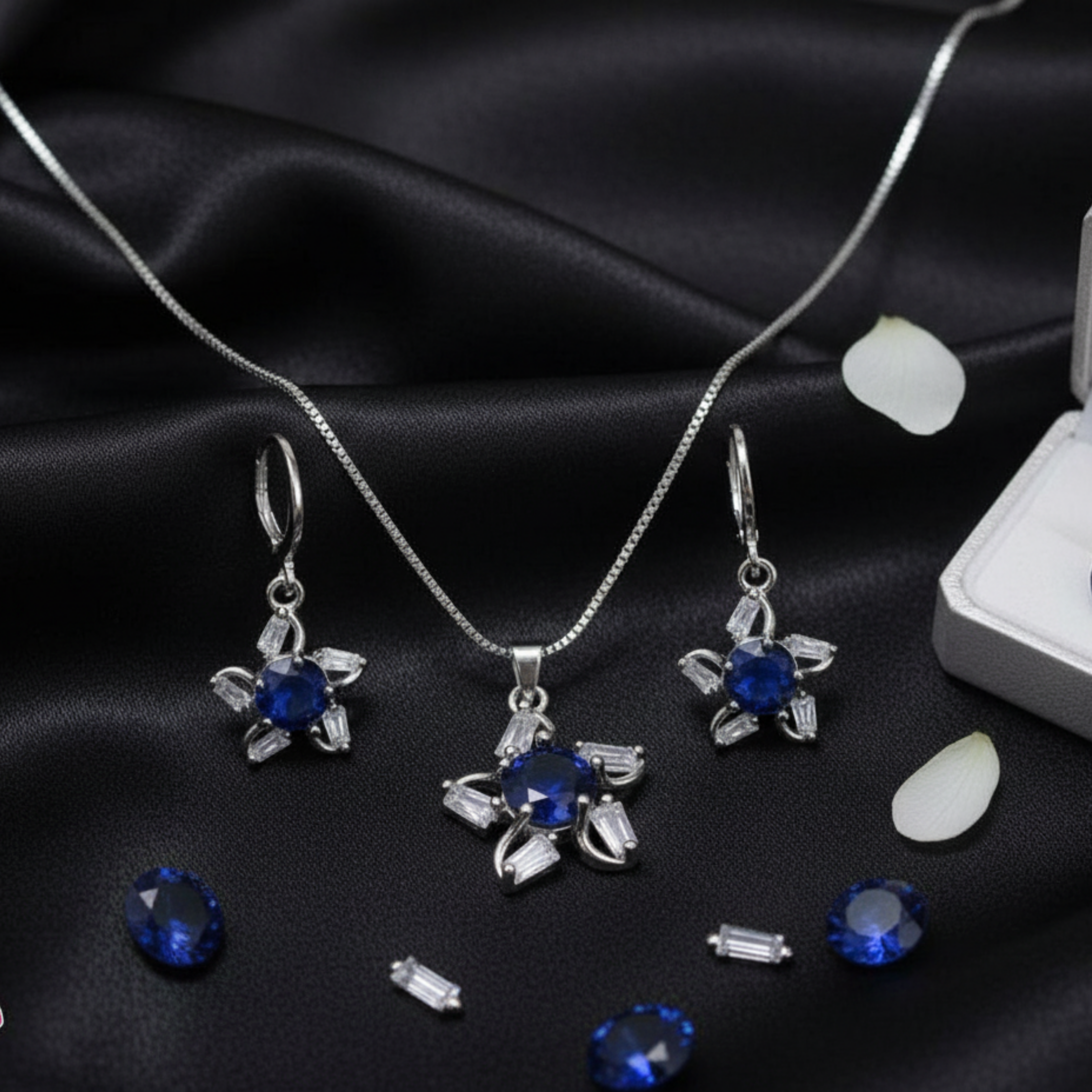 Sapphire Flower Set