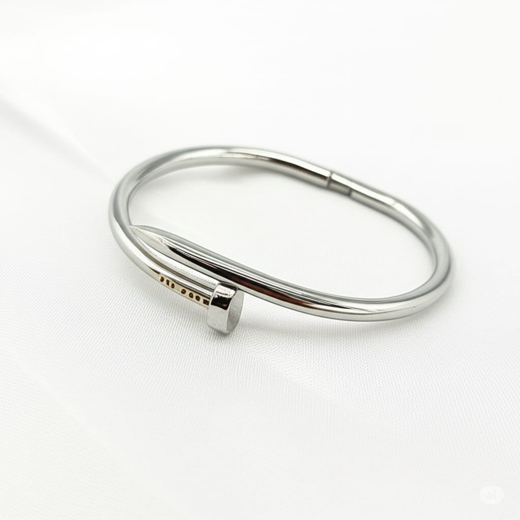Silver Nail Bracelet