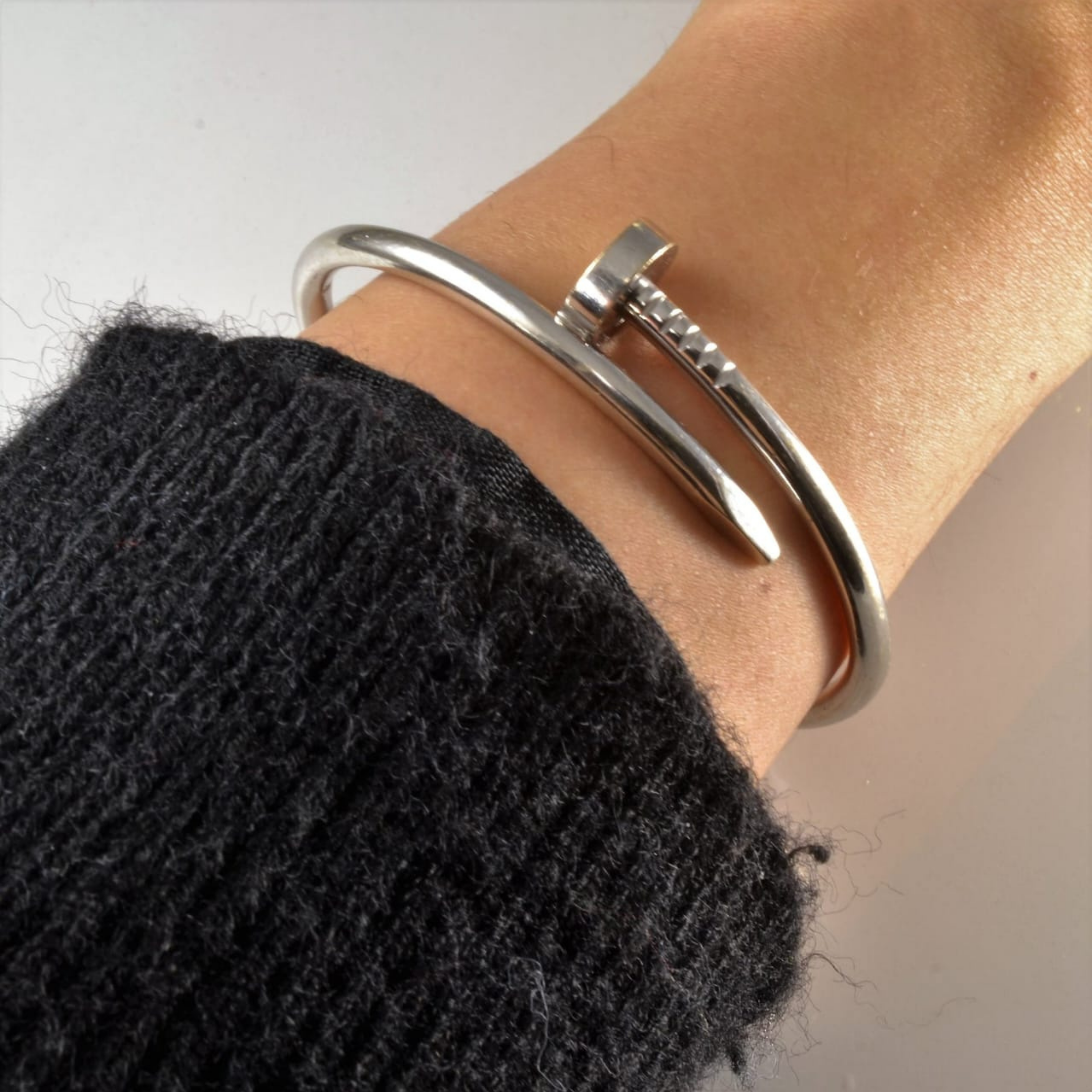 Silver Nail Bracelet