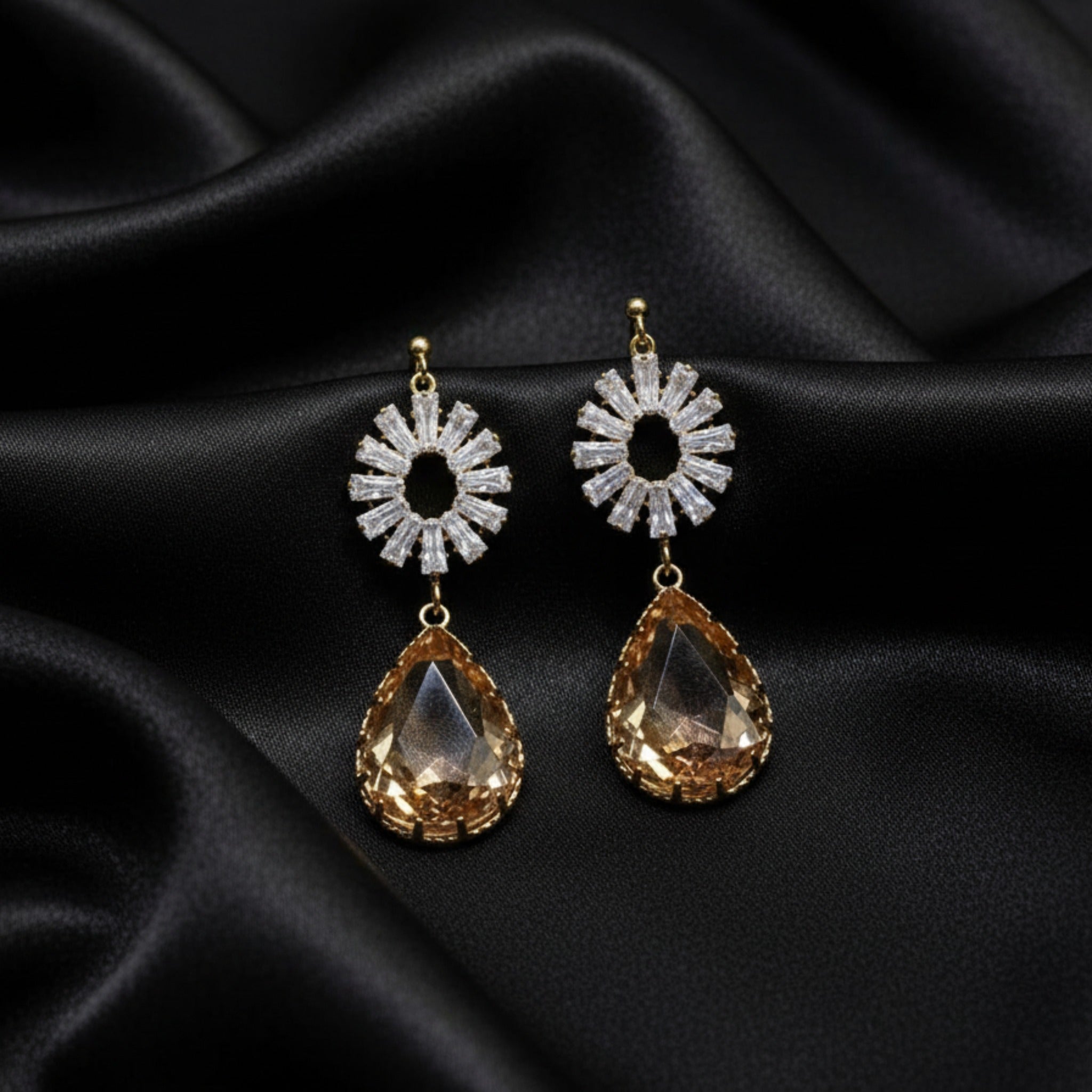 Sapphire Sunburst Drops