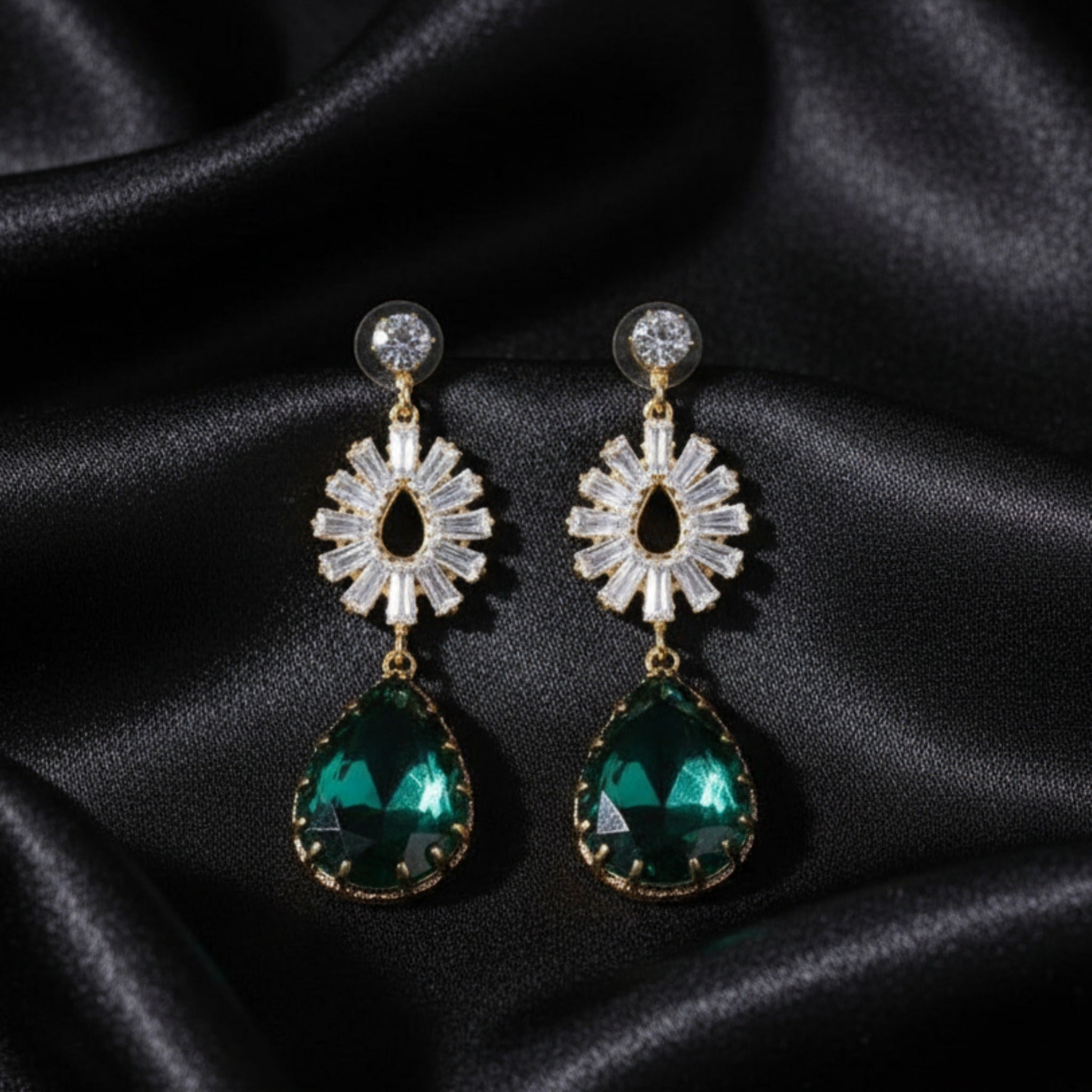 Sapphire Sunburst Drops